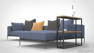 Консольный стол DOUBLE, металл индустриальный LOFT