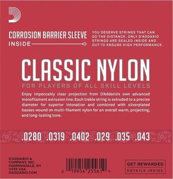 Струны для классической гитары D'Addario EJ27N 24ч.
