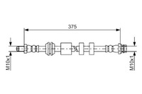 фото thumb №1, Bosch 1 987 481 563 шланг гальмівний гнучкий