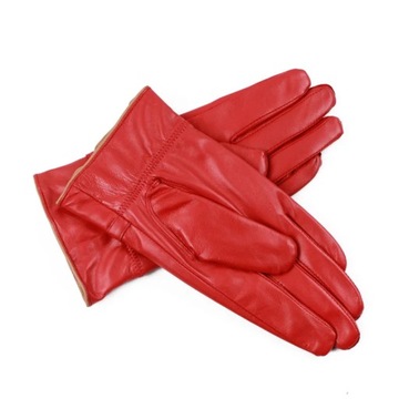 Hot Winter Genuine Leather Gloves Women Brand Sheepskin Warm Solid Color
