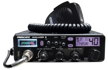 PRESIDENT WALKER II ASC CB RADIO КСВ-метр USB ASC вилка прикуривателя
