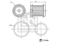 фото thumb №1, Febi bilstein 177696 фільтр гідравлічний, автоматична коробка передач передач
