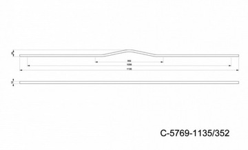 APRO C-5769 L-1135 мм ручка мебельная, золотой глянец