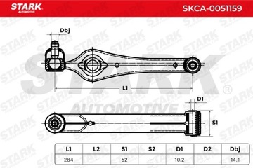 фото thumb №11, Рычаг подвешивание колёса stark skca-0051159 перед po обеих сторонах