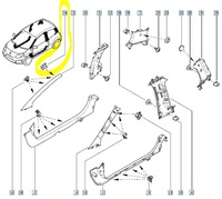 фото thumb №10, Клипса накладки стойка renault twingo ii 8200520531