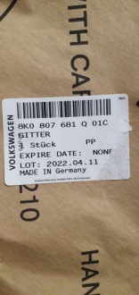 фото thumb №7, Audi a4 s4 13-16 s-line nowa оригінальна решітка протитуманної фари бампера satyna