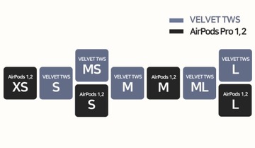 Divinus VELVET TWS - инновационные силиконовые накладки - 3 пары - размер М
