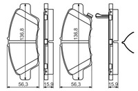 фото thumb №1, Bosch 986 494 562 гальмівні колодки гальмівні