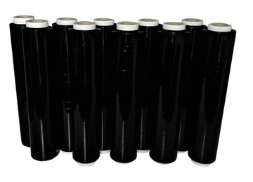 FOLIA STRETCH CZARNA 3KG x 10szt STRECZ CZARNY