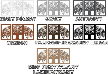 AŻUROWY OBRAZ PANEL TRYPTYK DRZEWO 150CM XXL KOLOR