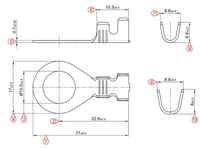 фото thumb №2, Коннектор oczkowy m10 fi10 кабель 4,0-8,0 mm2 100szt