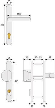 ABUS SRG92 НАРУЖНАЯ ДВЕРЬ SIGNATURE, БЕЛАЯ