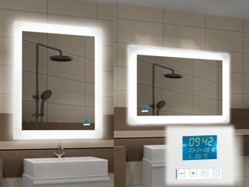 LED ЗЕРКАЛО БЕЛОЕ холодное 40х60 СМ 15мм от стены