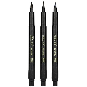 3 PCS/Set Soft Brush Pen black Ink Sac Calligraphy Pen for Writing
