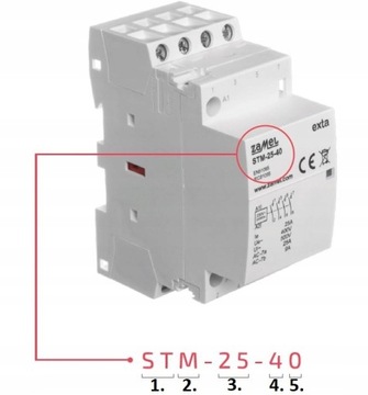 КОНТАКТОР МОДУЛЬНОЙ УСТАНОВКИ 40А AC НЗ 3НО 230В