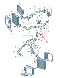 фото thumb №1, Audi q7 4l ліва верхній труба тиску інтеркулер 057145957n