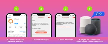Oprawa oczko sufitowe RGB kolorowe, biały zimny 70-85mm Bluetooth VARICART