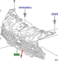 фото thumb №1, Toyota оригінальний номер 53101-0df40 решітка радіатора решітка радіатора yaris cross 2021
