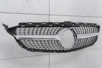 фото thumb №6, Mercedes c-class w205 2019-2021 po рестайлінг з камера решітка радіатора diamond срібний
