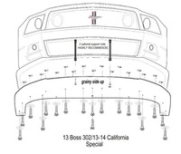 фото thumb №8, 13-14 mustang 5.0 gt/cs boss 302 dokładla спойлер нижній бампера спліттер