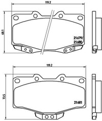 фото thumb №2, Гальмівні колодки гальмівні перед toyota hilux 4 runner