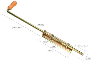 ПРУЖИННАЯ ЗАЩЕЛКА ГАРАЖНАЯ БОЛТ 550 ВОРОТА