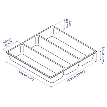 IKEA UPDATERA TRAY КОНТЕЙНЕР ДЛЯ СТОЛОВЫХ ПРИБОРОВ 32x31 см