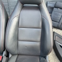 фото thumb №16, Mercedes cla w117 amg сидіння шкіра стьобана диван обшивки червона nić