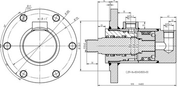 ГИДРАВЛИЧЕСКИЙ ЦИЛИНДР CJ5F 80x45x800 L=1040
