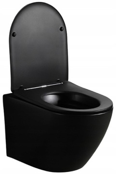 MISA MUSZLA MISKA WC PODWIESZANA WISZĄCA PRIMO SLIM CZARNY MAT DESKA