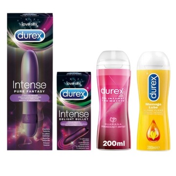 Набор DUREX RELAX для нее ГЕЛИ-ВИБРАТОР-МАССАЖЕР, улучшающие секс и массаж
