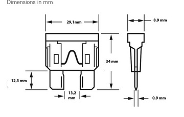 Bezpiecznik Littelfuse 40A 32V pomarańczowy DUŻY