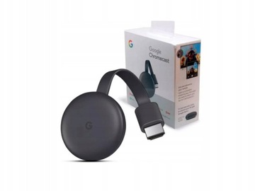 Приставка Google Chromecast Smart TV Full HD HDMI Антрацит, Серый