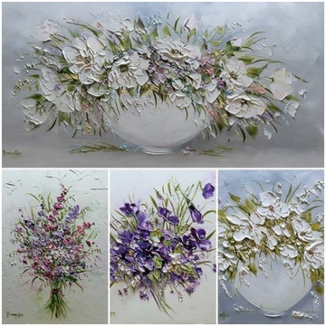 ИОАННА ДОМАГАЛЬСКАЯ КАРТИНА УГЛОВЫЕ ЦВЕТЫ 25X30