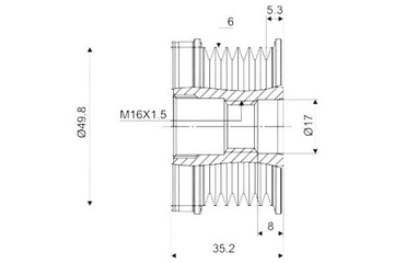 фото thumb №2, Колесо пасове генератора db valeo