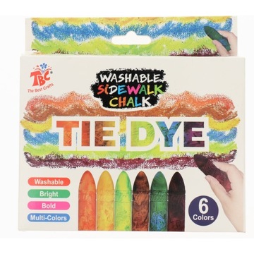 TIE DYE ШКОЛЬНЫЙ МЕЛ, ЦВЕТНОЙ, 6 ШТ, ТОЛСТАЯ V4
