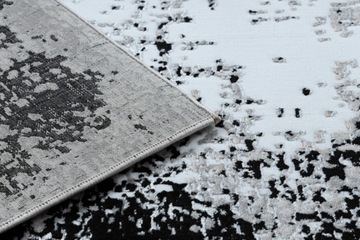 Dywan GLOSS 3D 200x290 szary czarny GLAMOUR beton