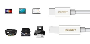Кабель принтера-сканера длиной 1 м для телефонов/ноутбуков с USB-C UGREEN