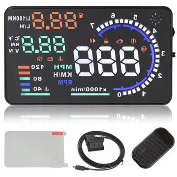 ДИСПЛЕЙ ПРОЕКТОР LED LCD HUD OBD2 5.5 ЧАСЫ