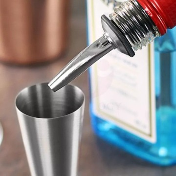 NALEWAK DO ALKOHOLU WINA OLIWY DOZOWNIK BARMAŃSKI METALOWY DO BUTELEK 5szt