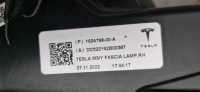Tesla 3 y рестайлинг  рестайлинг  свет противотуманная фара led drl правый Оригинал, фото thumb