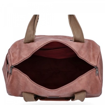 Большая женская мужская кожаная дорожная сумка Dirty Pink Herisson HR2102A662
