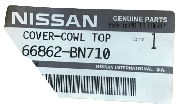 фото thumb №5, Панель під лобовим склом перед nissan almera оригінал оригінальний номер