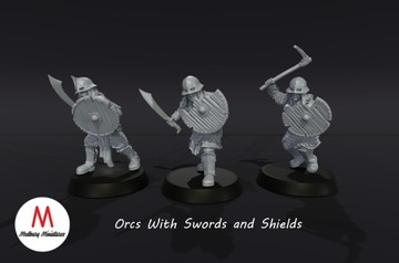 Orc Warriors with Sword and Shield - Zestaw x3
