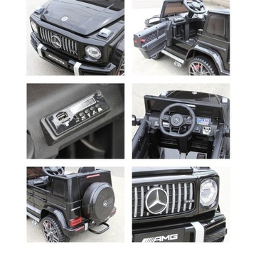 MERCEDES G63 АККУМУЛЯТОРНЫЙ АВТОМОБИЛЬНЫЙ КОЖАНЫЙ ПИЛОТ 12V7Ah КОЛЕСА EVA 4-ДВИГАТЕЛИ 4x4