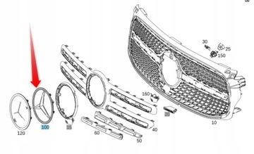 фото thumb №3, Эмблема значок логотип звезда mercedes cla c118