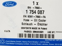 фото thumb №15, Шланг радиатора масла коробки powershift ford оригинальный номер