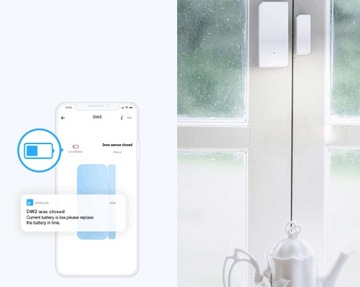 Датчик открытия дверей и окон Sonoff DW2 RF 433 МГц