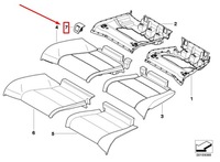 фото thumb №9, Bmw 3 e93 rear seat isofix кронштейн cover flap trim 52209112423 9112423