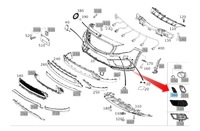 фото thumb №1, Решётка бампера передний mercedes gla правая